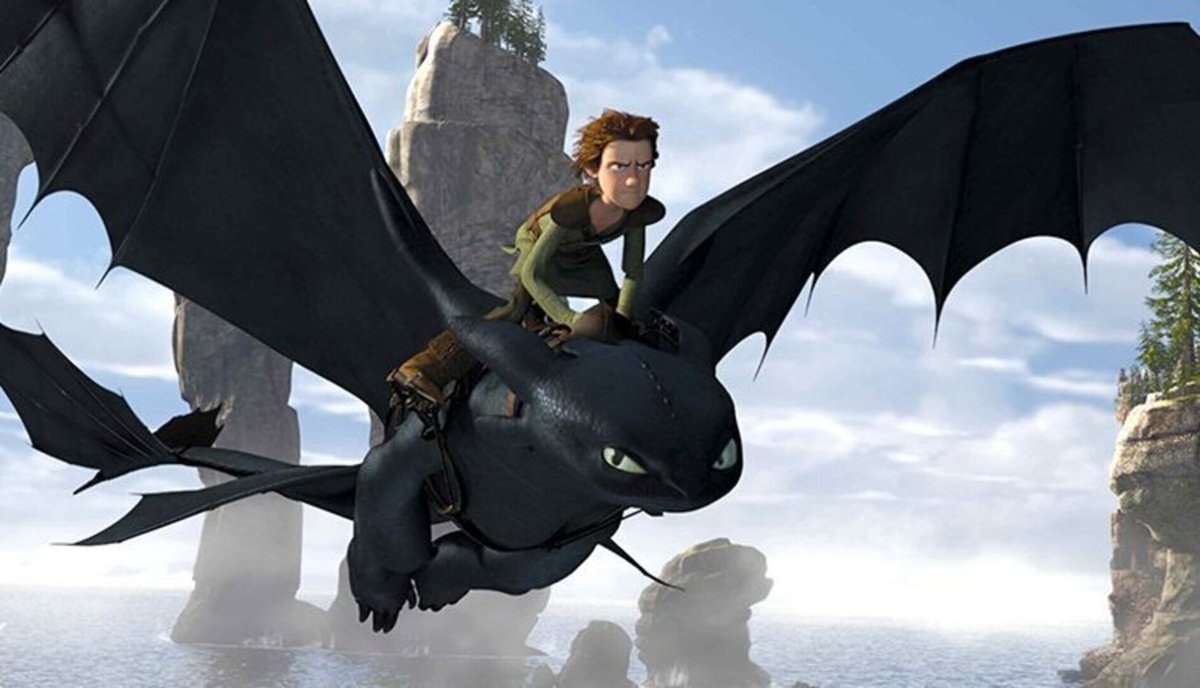 Una scena dal film, Dragon Trainer.