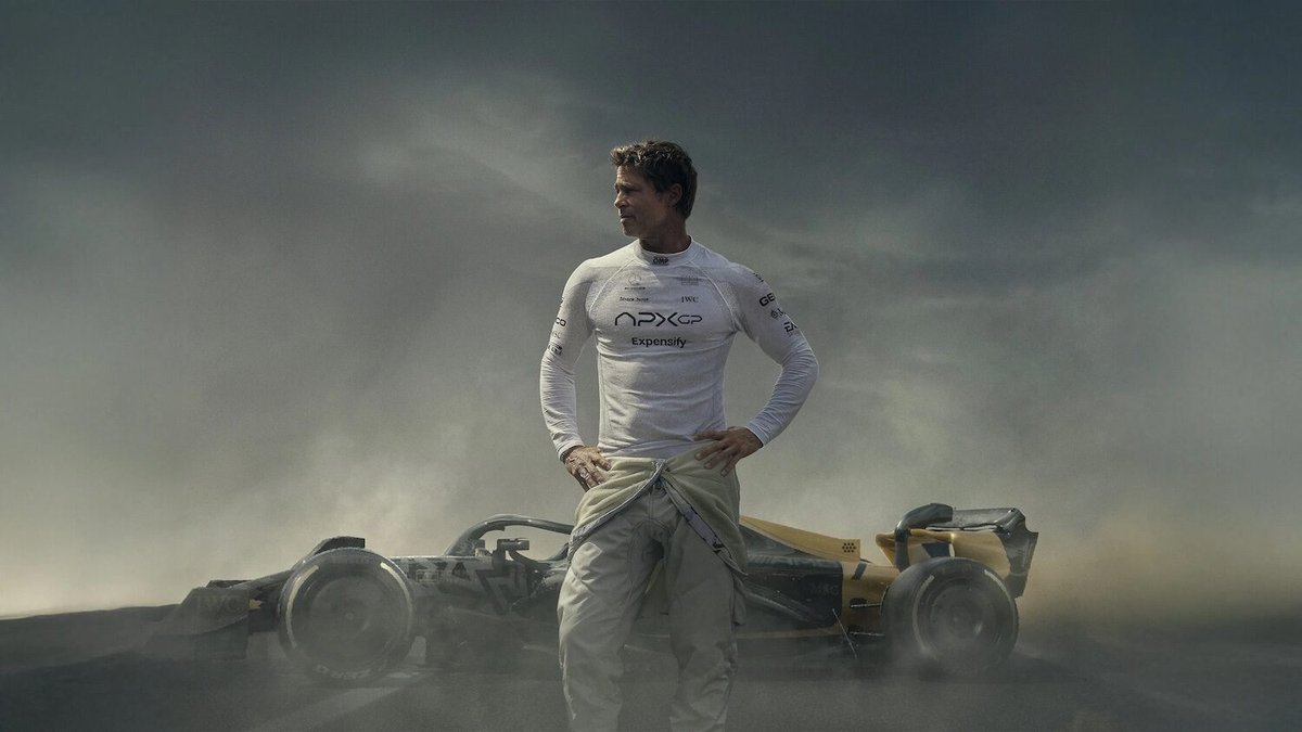 Immagine promozionale di F1 con Brad Pitt.