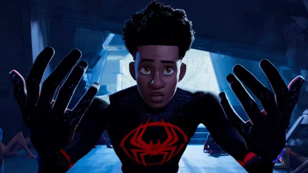 Miles Morales in una scena di "Across the Spider-verse"