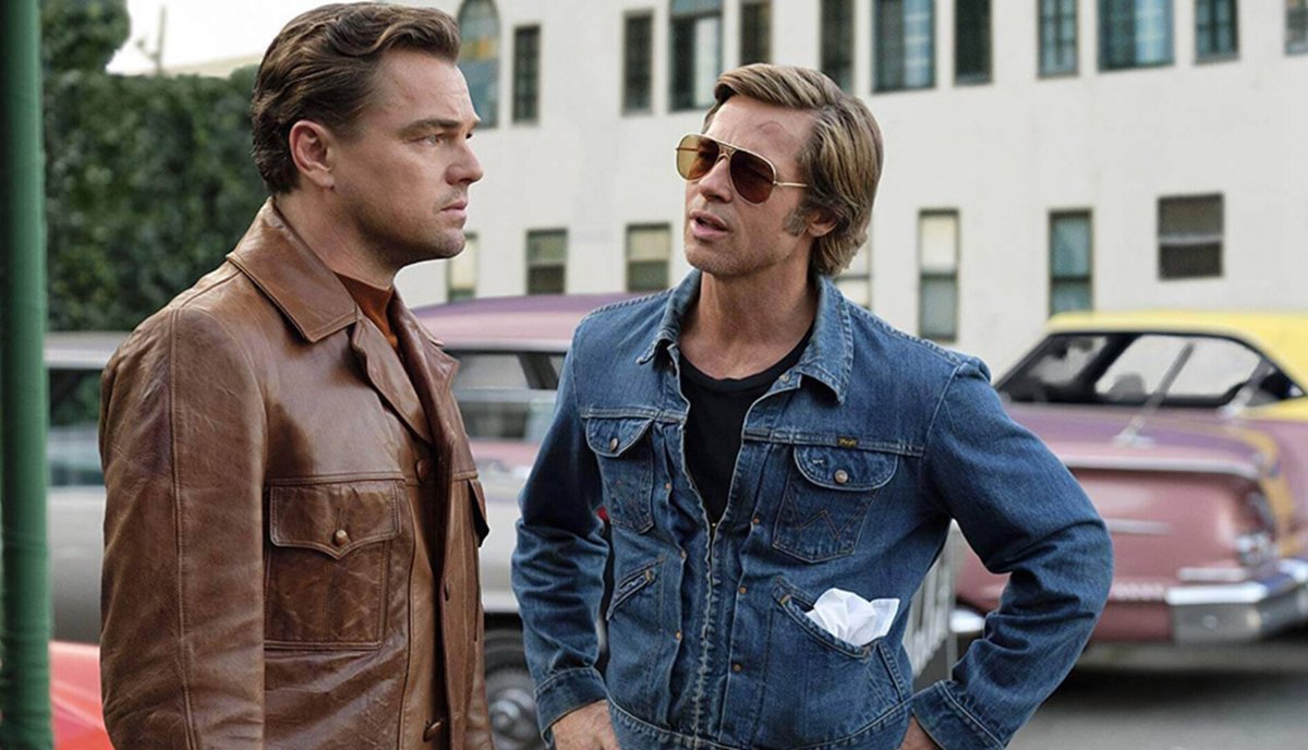 Leonardo DiCaprio e Brad Pitt in una scena di C'era una volta a...Hollywood.