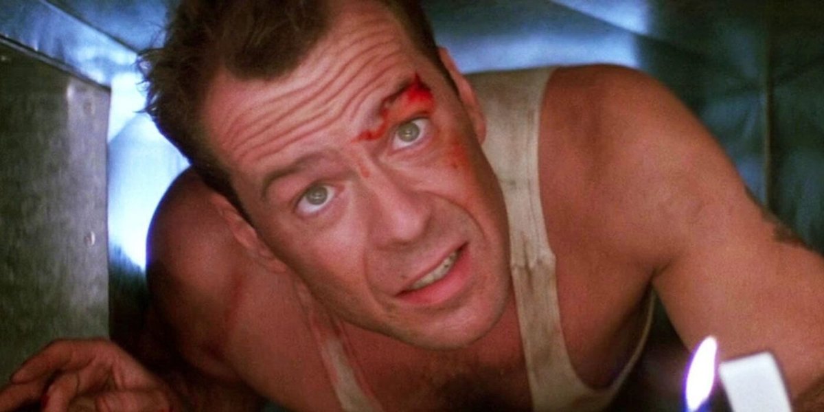 Bruce Willis in Die Hard.
