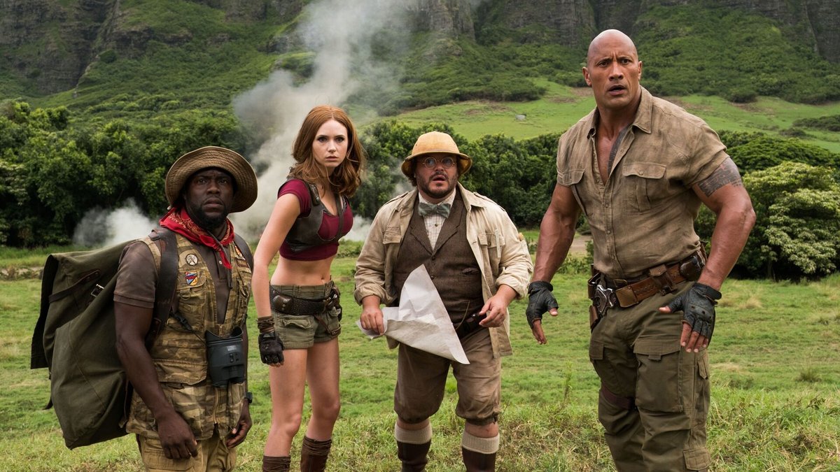 Una scena dal film, Jumanji - Benvenuti nella giungla (2017).