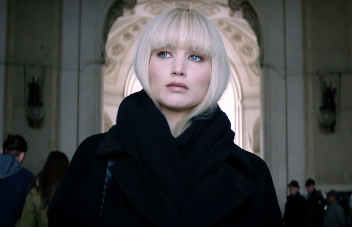 Una scena dal film, Red Sparrow.