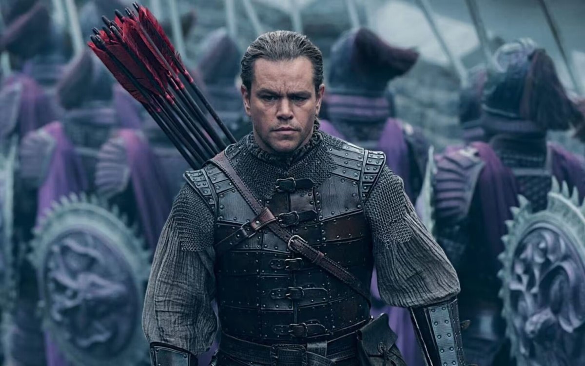 Matt Damon in una scena dal film, The Great Wall.