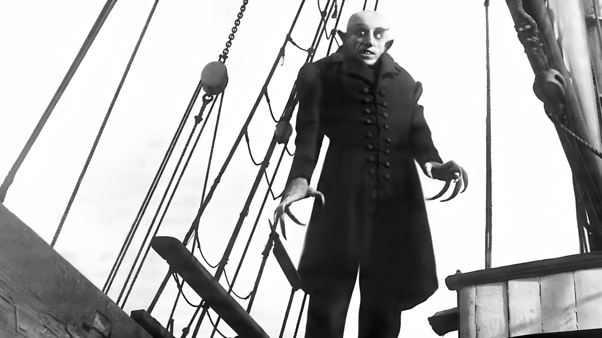 Una scena dal film, Nosferatu il vampiro (1922).