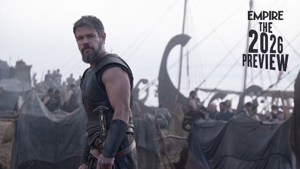 Matt Damon in una scena dal film Odissea di Christopher Nolan.