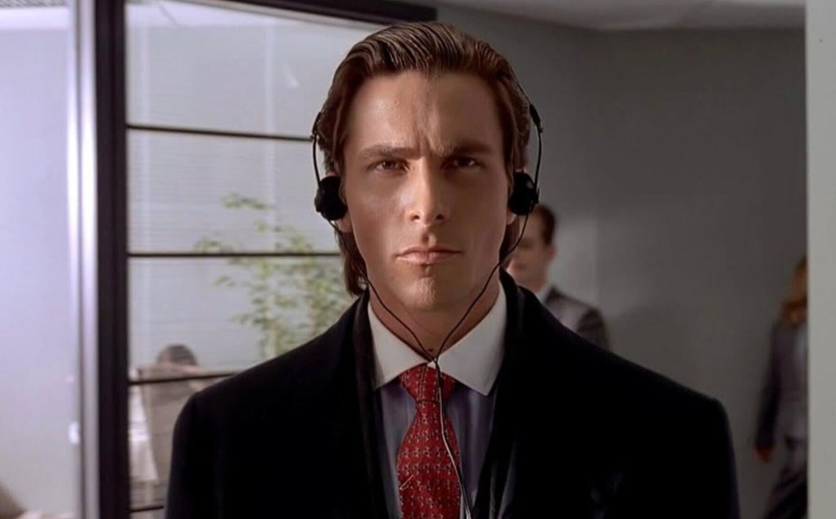 Christian Bale in American Psycho.