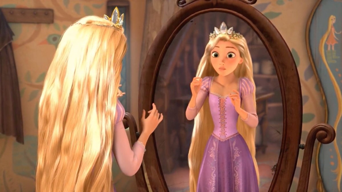 Una scena dal film animato Disney, Rapunzel.