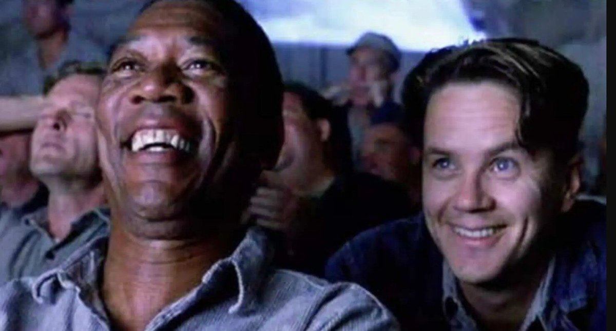 Una scena dal film, The Shawshank Redemption - Le ali della libertà.