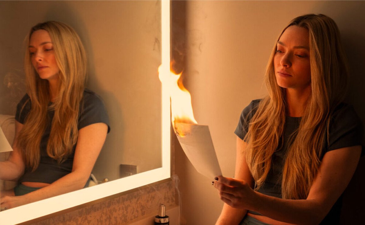 Amanda Seyfried in una scena cruciale di The Housemaid