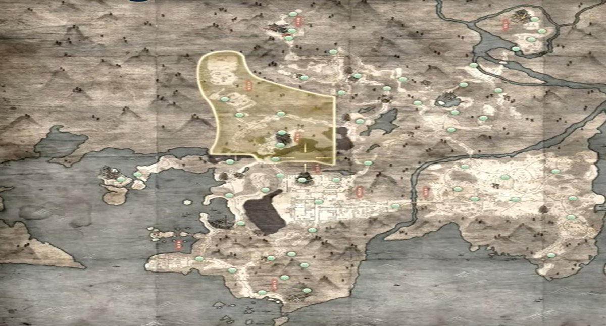 Inquadratura di una mappa in Nioh 3