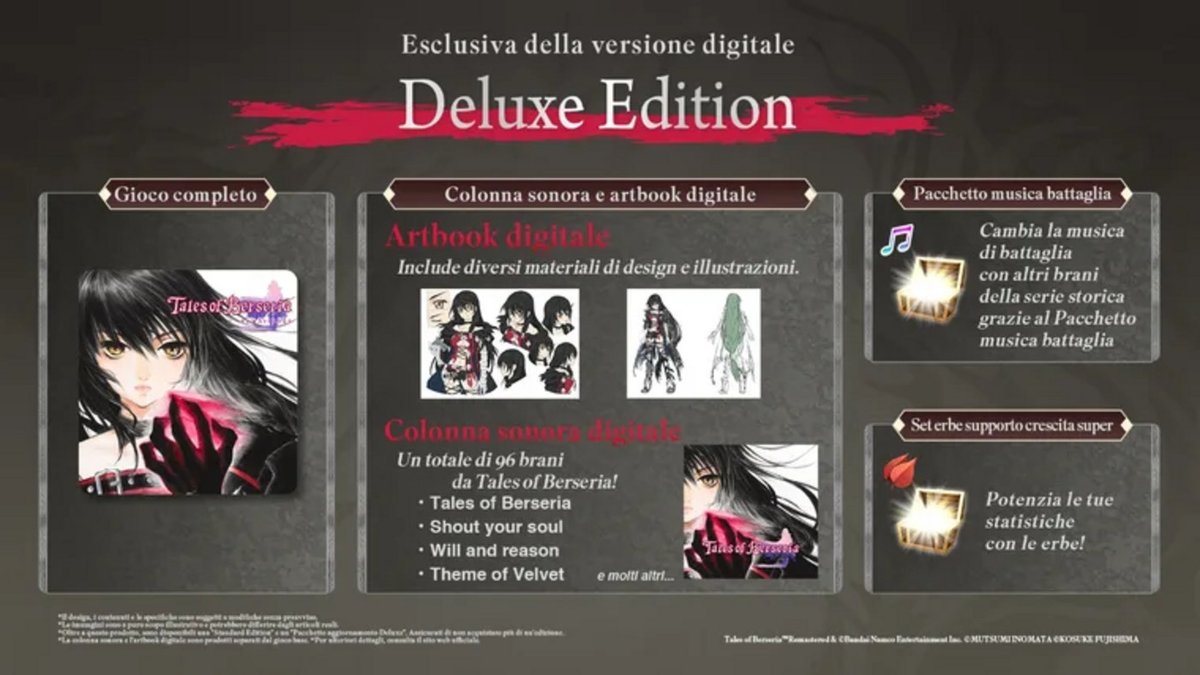 La Deluxe Edition di Tales of Berseria Remastered