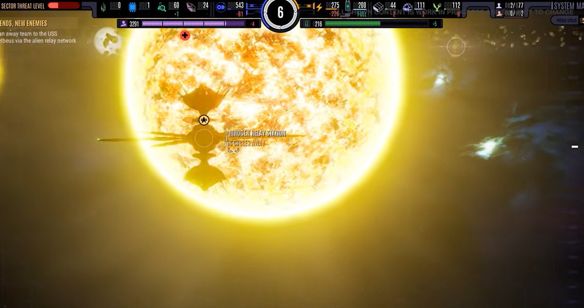 L'Hirogen Relay Station che permetteva le comunicazioni tra la USS Voyager e la Flotta Stellare