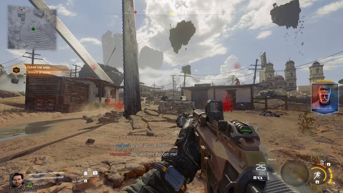 Screen di una zona della campagna di Call of Duty: Black Ops 7