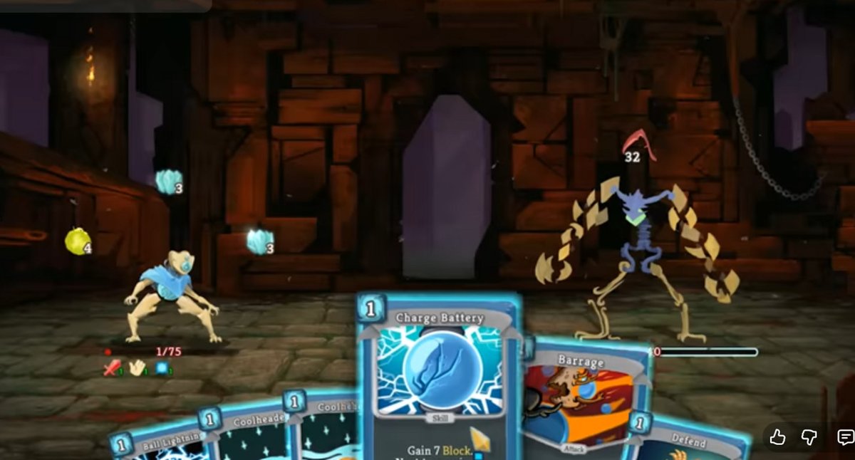 Una scena di combattimento in Slay The Spire 2