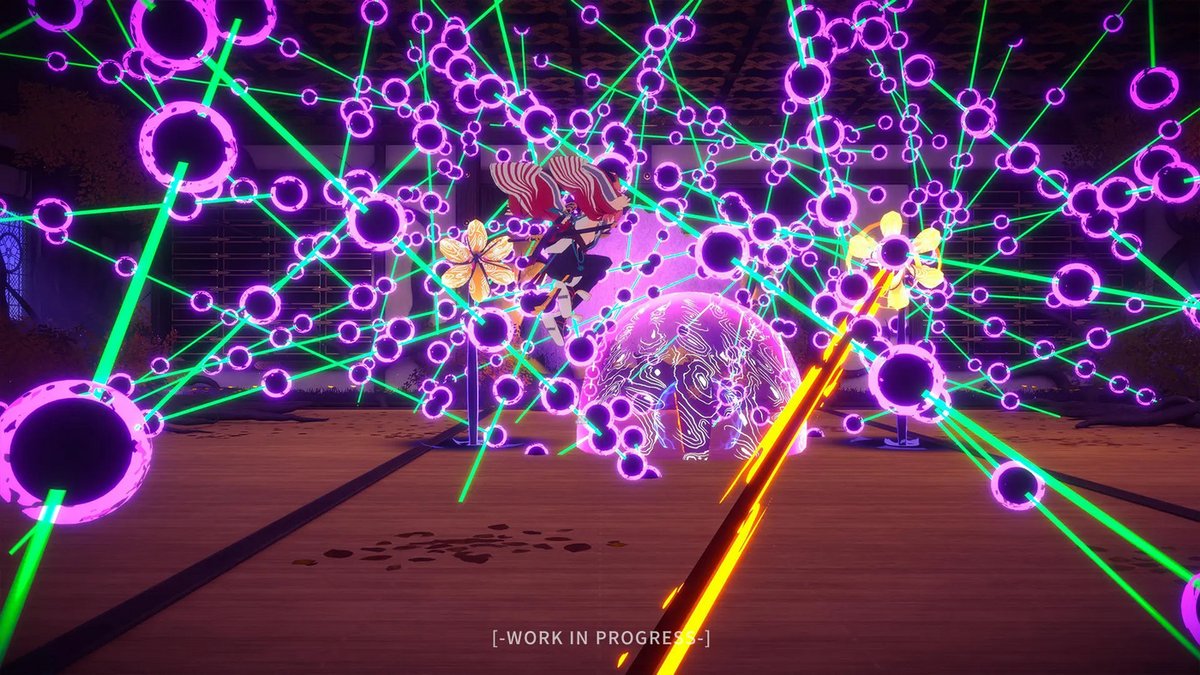 Scena di una bossfight in Homura Hime