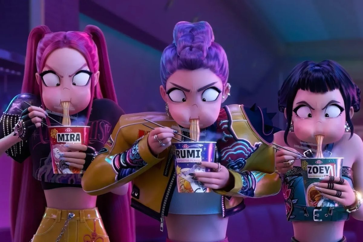 Una scena da Kpop Demon Hunters.