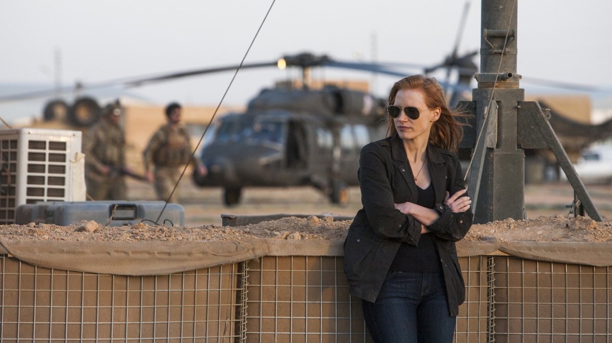 Una scena di "Zero Dartk Thirty", con Jessica Chastain.