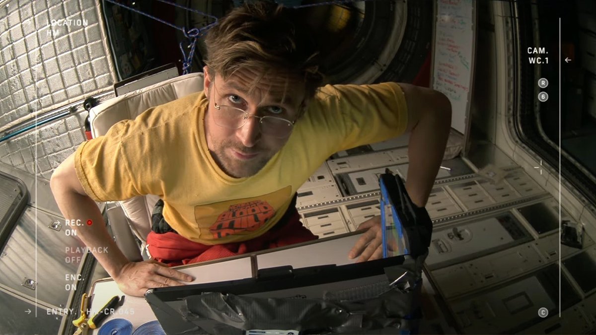 Ryan Gosling in una scena del film, L'ultima missione: Project Hail Mary.