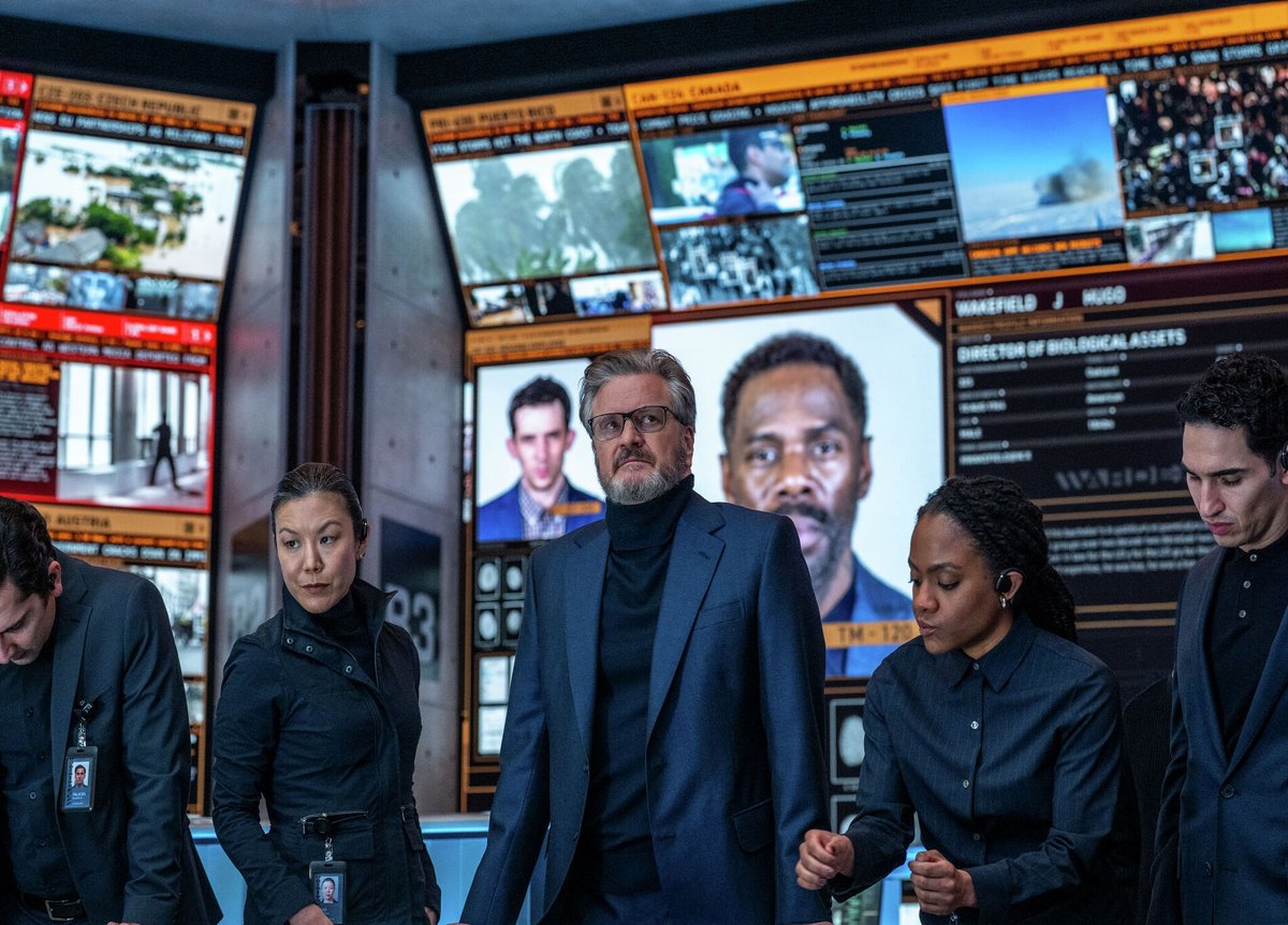 Colin Firth e la Wardex in una scena di Disclosure Day.