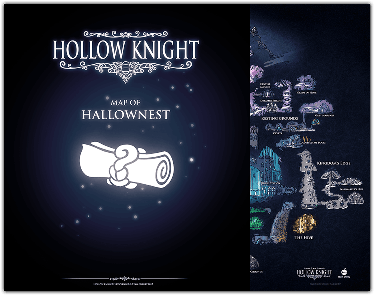 Mappa di hollow knight parzialmente oscurata